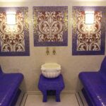 Фиолетовый хаммам с мозаичной отделкой 1